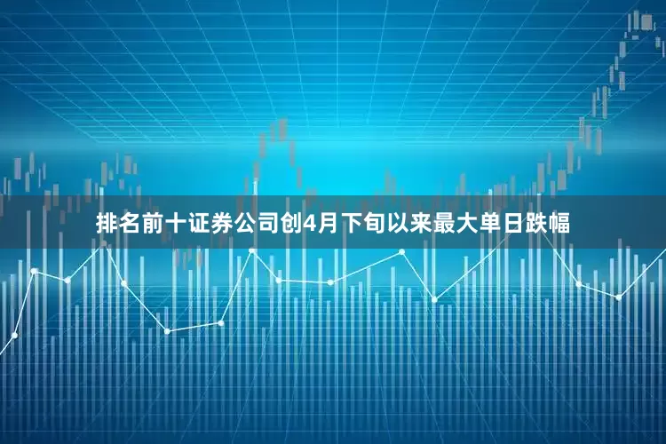 排名前十证券公司创4月下旬以来最大单日跌幅